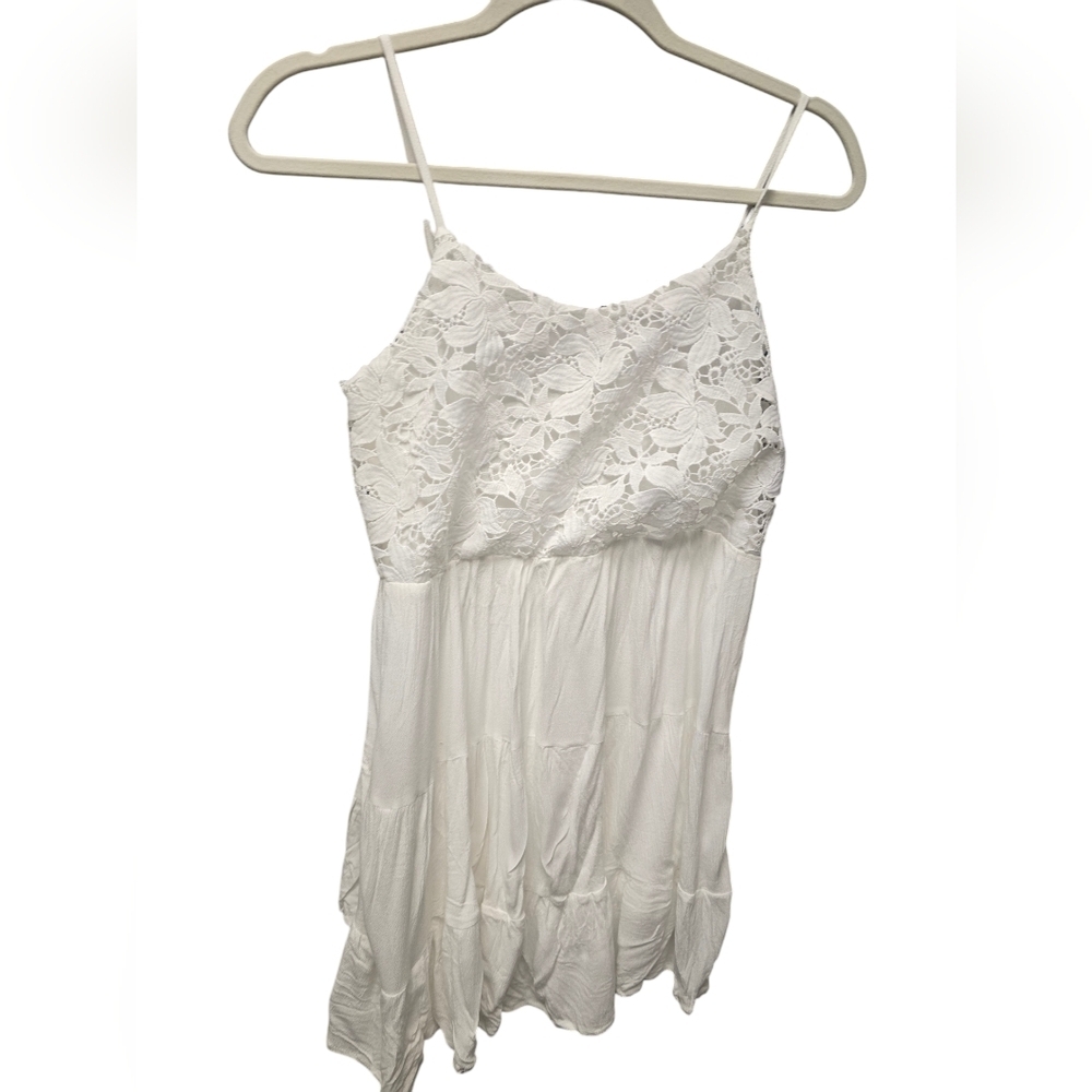 HAYDEN Lace Tiered Girls Dress White Sz. XL